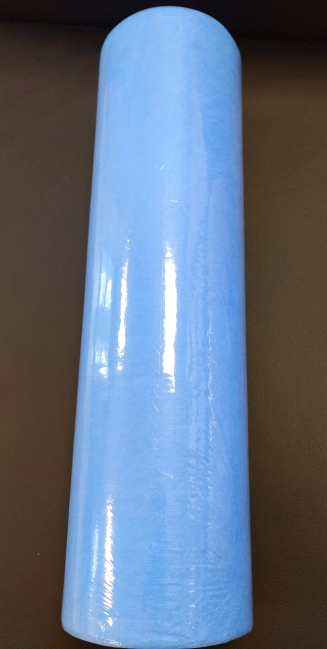 салфетка из микрофибры 30х32см в рулоне, перфорация (40л.), голубая 